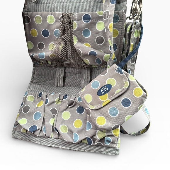 LillyBit Diaper Clutch Bag Tote On The Go Polka Dots Travel Bag Shopper - Picture 4 of 7